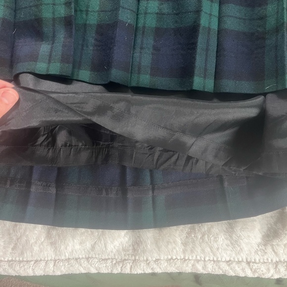 L.L. Bean Green and Black Plaid Tartan vintage Skirt - Picture 6 of 6